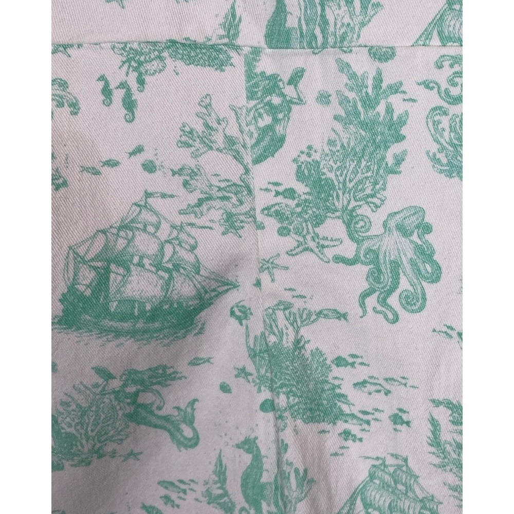 Avec Les Filles Nautical Toile Mermaid Mini Dress Mint Green White Size 10 NEW - Picture 7 of 12